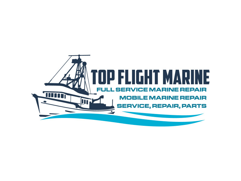 Top Flight Marine logo design by TMaulanaAssa