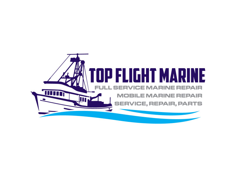 Top Flight Marine logo design by TMaulanaAssa