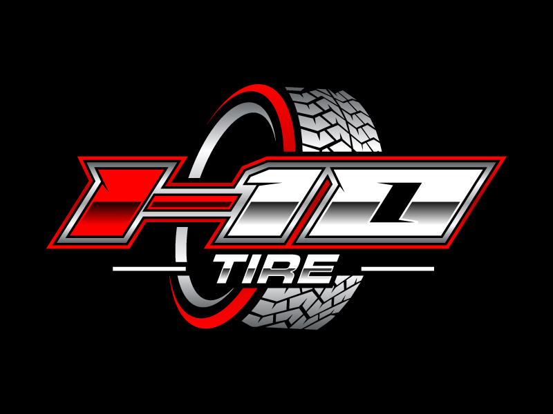 I-10 Tire logo design by Poki