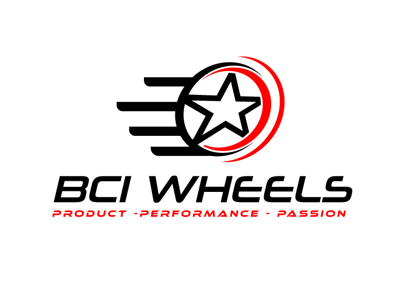 BCI WHEELS logo design by yans
