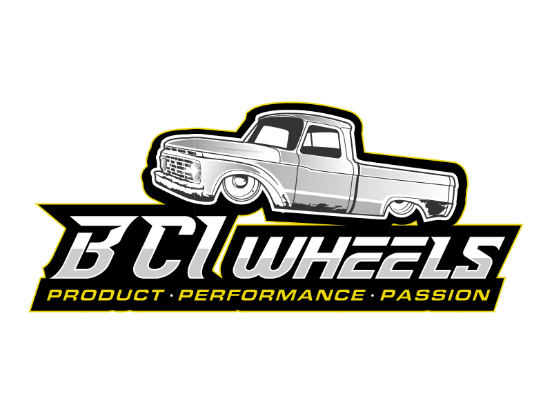 BCI WHEELS logo design by MUSANG