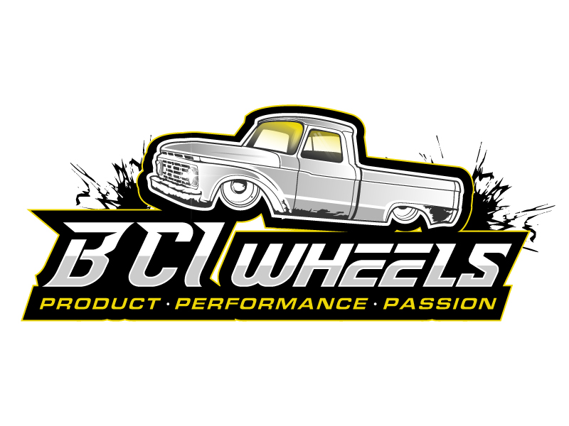 BCI WHEELS logo design by MUSANG