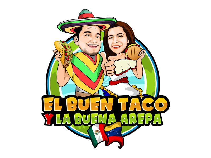 El Buen Taco y La Buena Arepa logo design by Yulioart