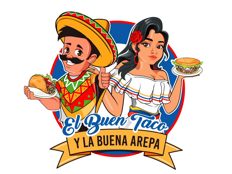 El Buen Taco y La Buena Arepa logo design by dorijo