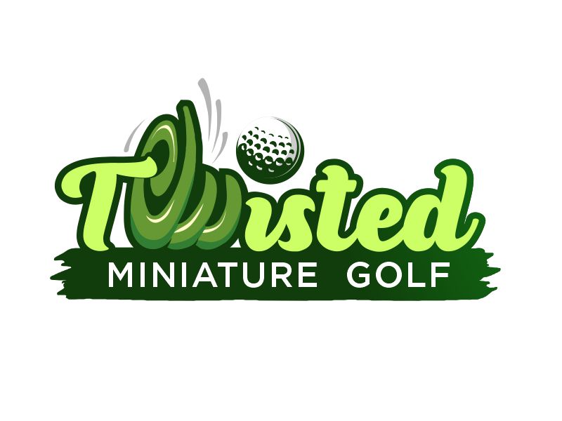 Twisted Mini Golf logo design by YONK