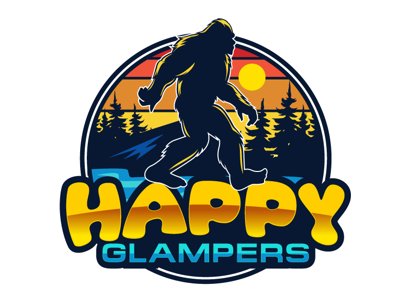 Happy Glampers logo design by Vins