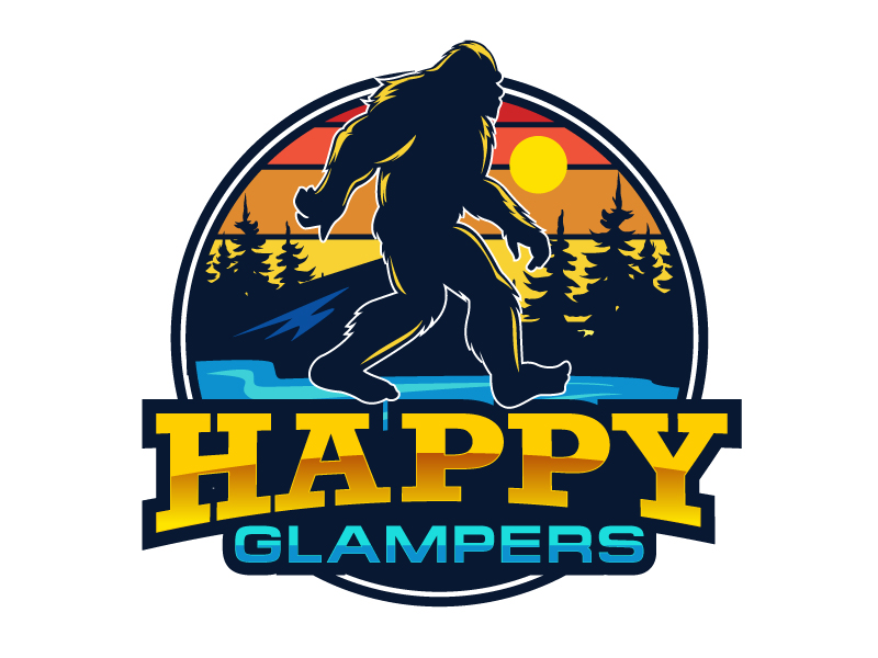 Happy Glampers logo design by Vins