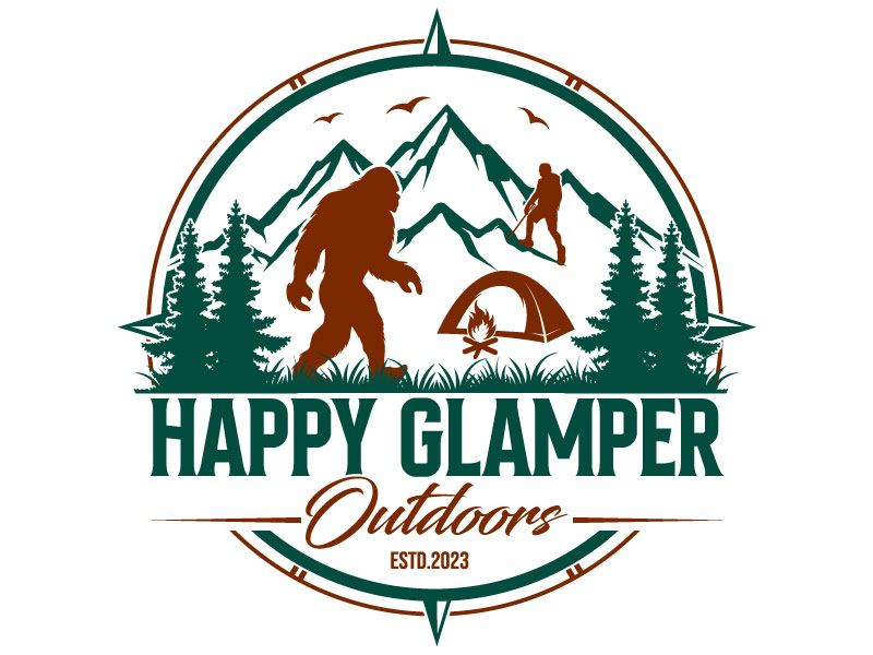 Happy Glampers logo design by LogoQueen