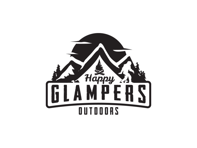 Happy Glampers logo design by yippiyproject