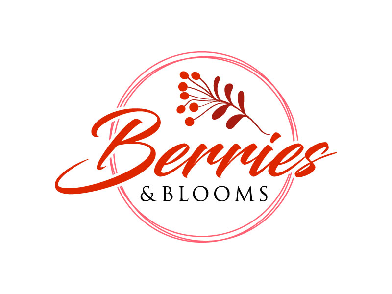Berries & Blooms logo design by aryamaity
