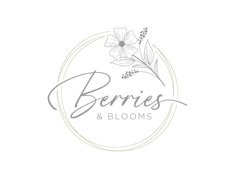 Berries & Blooms logo design by BrainStorming