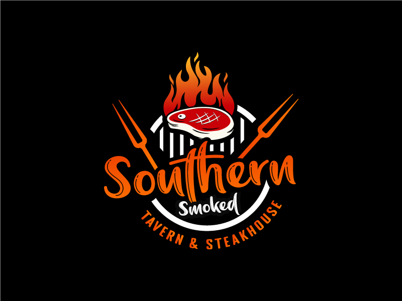 Southern Smoked Tavern & Steakhouse logo design by Logo Infantry