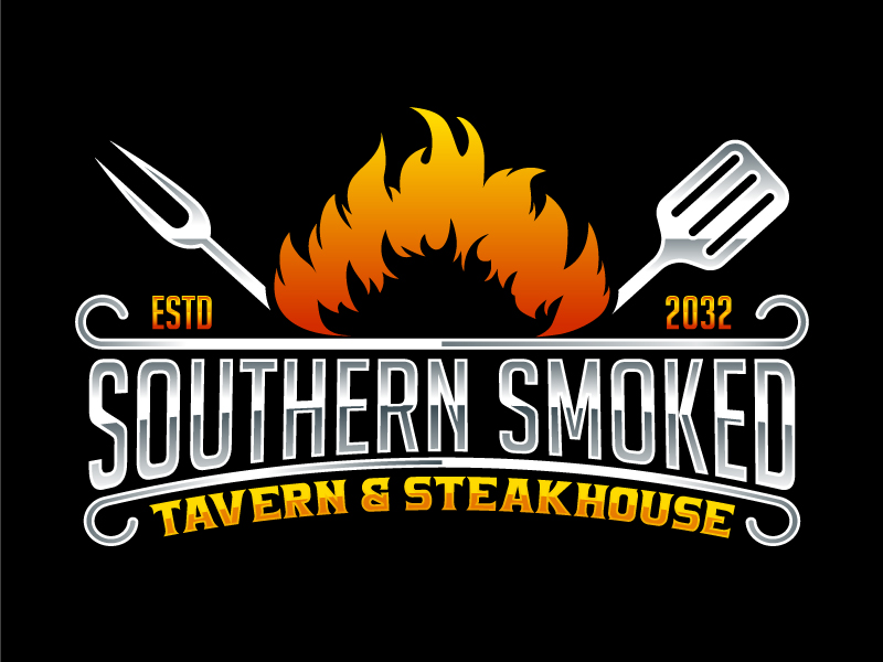 Southern Smoked Tavern & Steakhouse logo design by Gilate