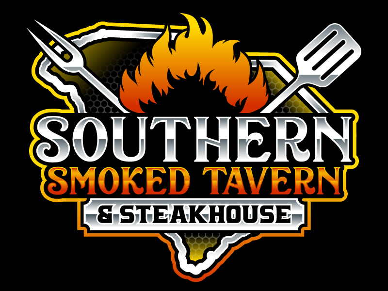 Southern Smoked Tavern & Steakhouse logo design by Gilate