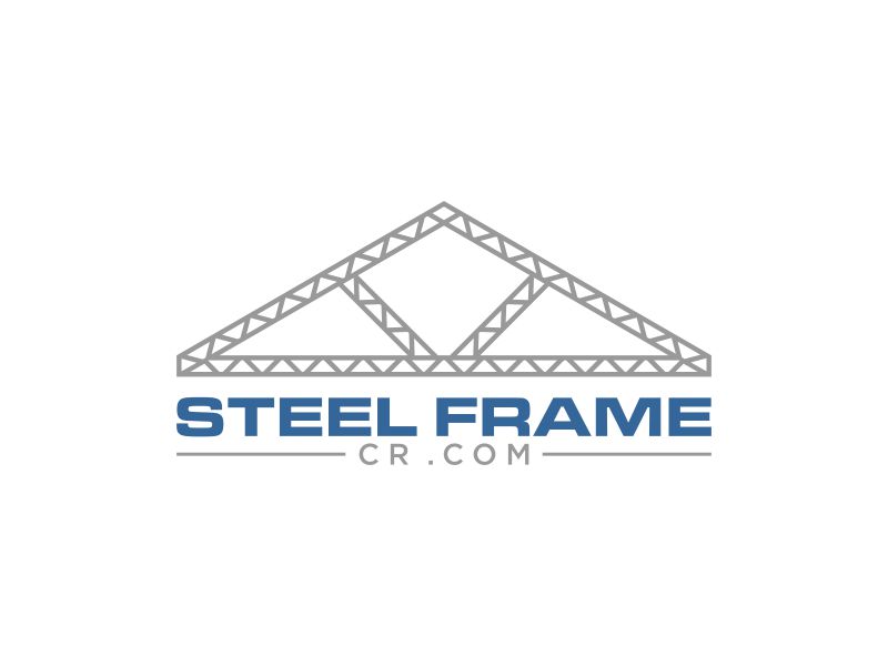 Steel Frame CR  .com logo design by scania