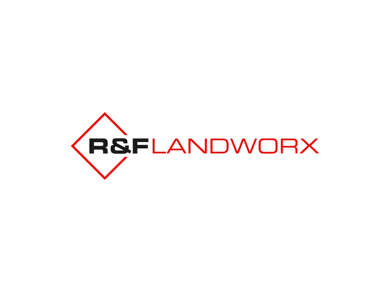 R&F Landworx logo design by ubai popi