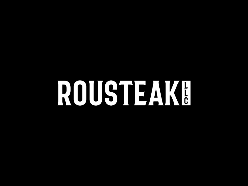 ROUSTEAK llc logo design by Kruger