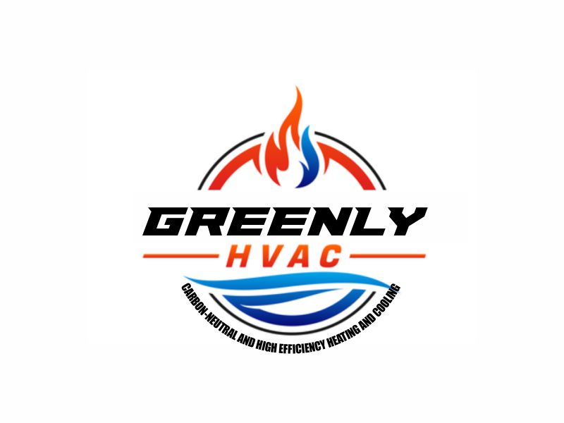 Greenly HVAC logo design by giphone