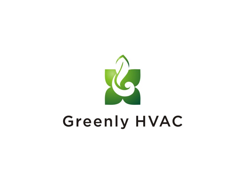 Greenly HVAC logo design by R-art
