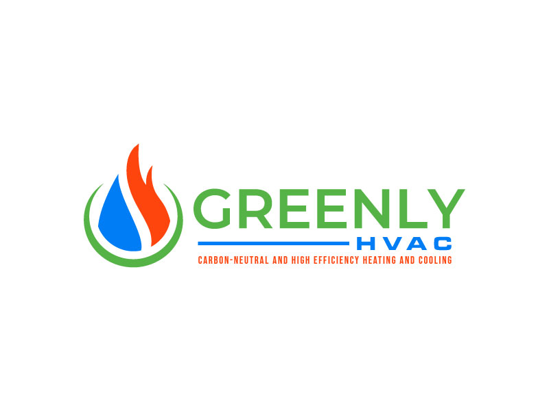 Greenly HVAC logo design by M Fariid