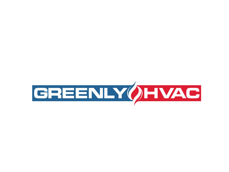 Greenly HVAC logo design by bezalel