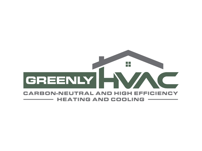 Greenly HVAC logo design by jonggol