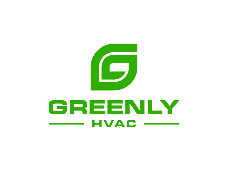 Greenly HVAC logo design by christabel