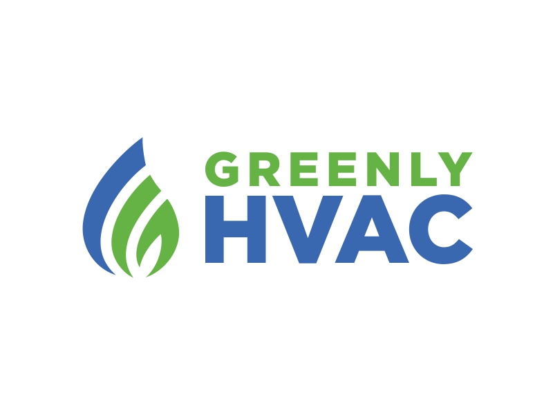 Greenly HVAC logo design by sandiya