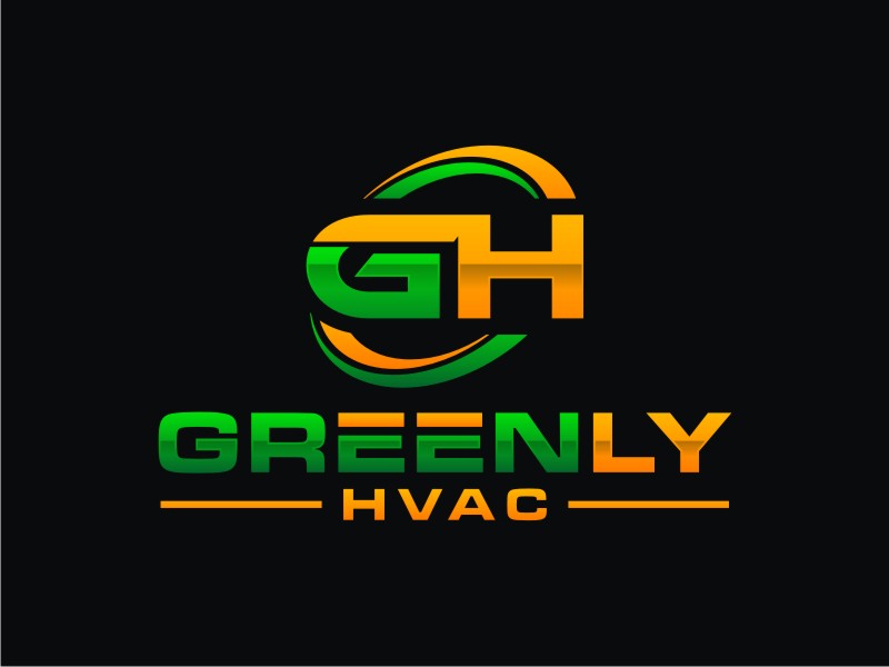 Greenly HVAC logo design by Artomoro