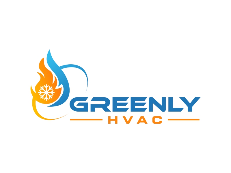Greenly HVAC logo design by jagologo