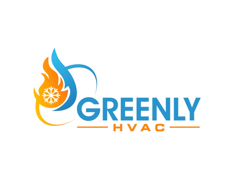 Greenly HVAC logo design by jagologo