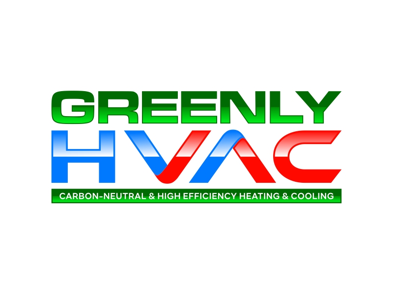 Greenly HVAC logo design by yunda