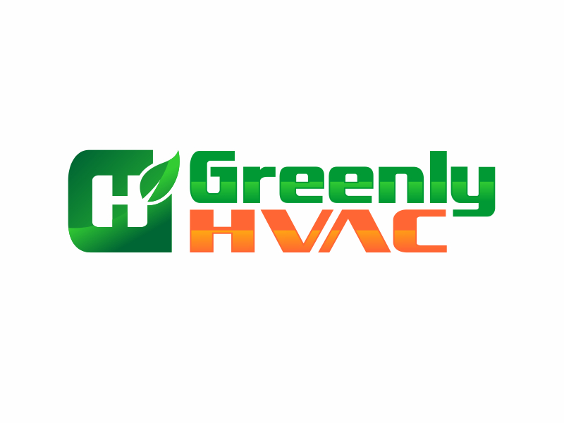 Greenly HVAC logo design by aura