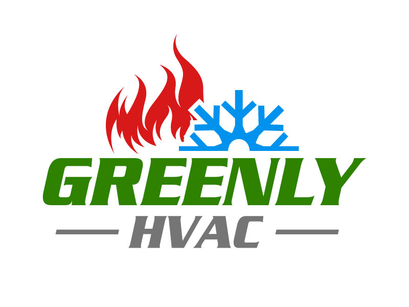 Greenly HVAC logo design by LogoQueen