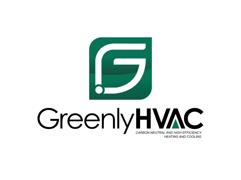 Greenly HVAC logo design by BlessedGraphic