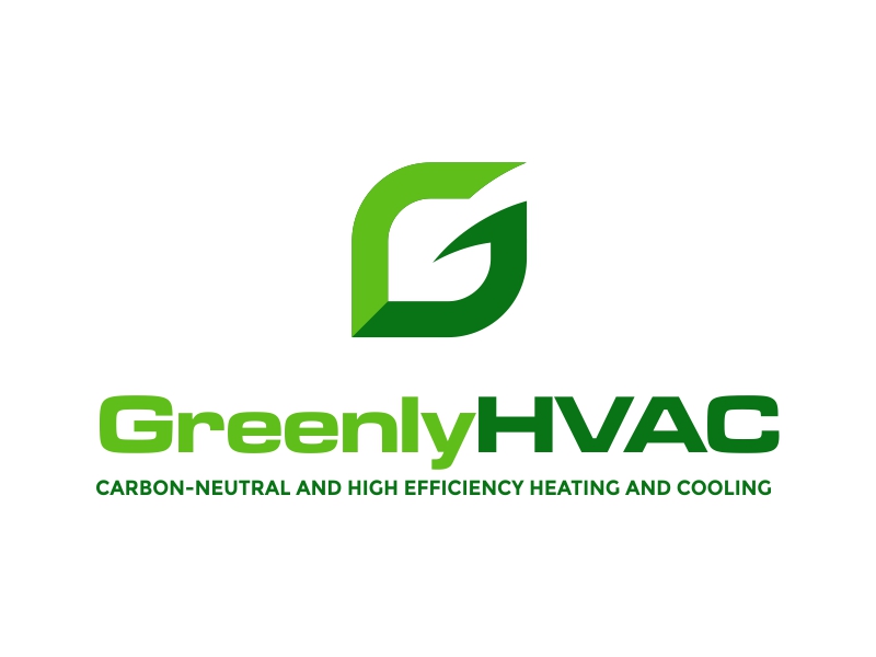 Greenly HVAC logo design by lj.creative