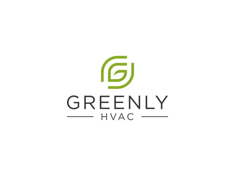 Greenly HVAC logo design by Galfine