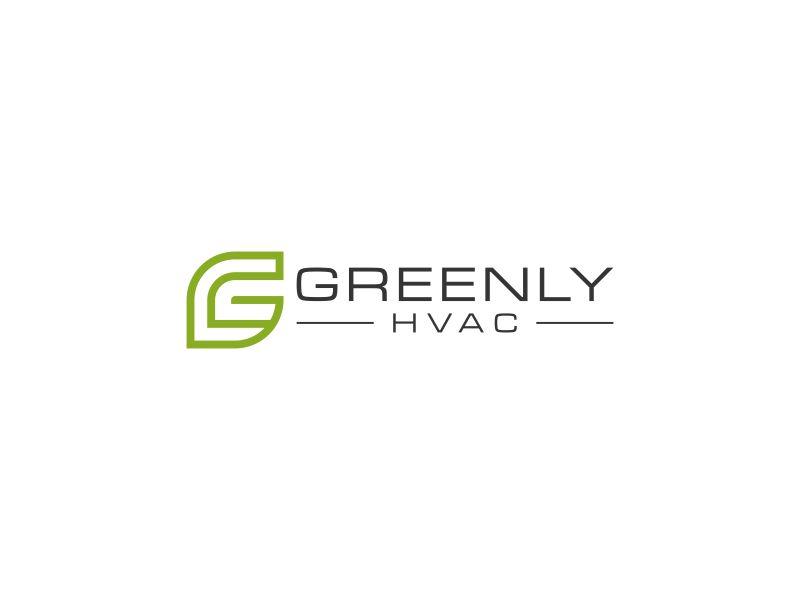 Greenly HVAC logo design by Galfine