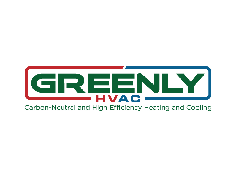 Greenly HVAC logo design by denfransko
