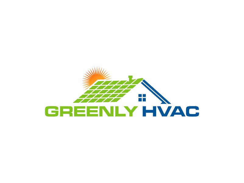 Greenly HVAC logo design by Gedibal