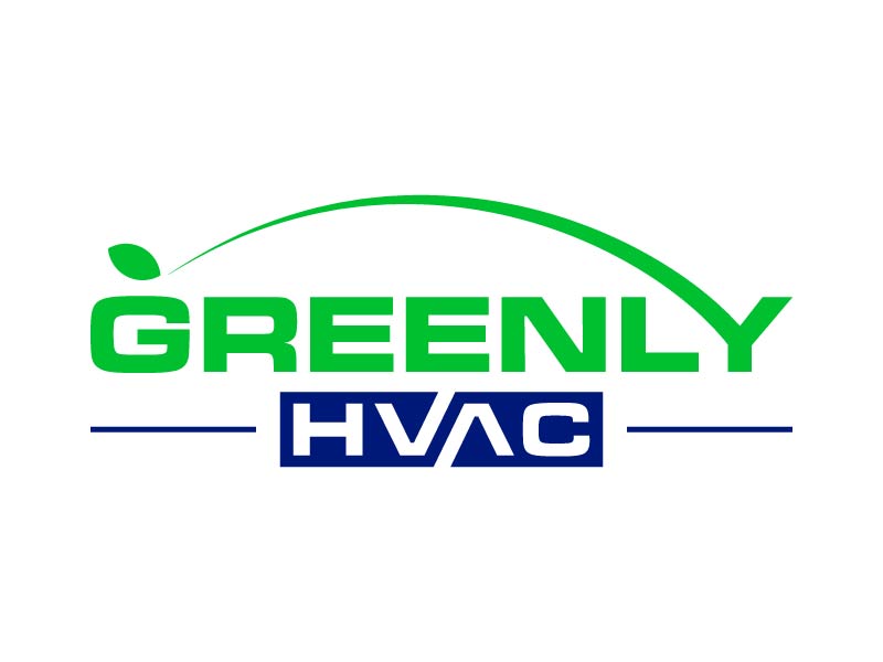 Greenly HVAC logo design by mewlana