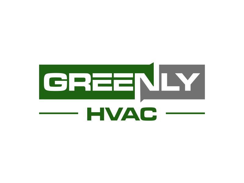 Greenly HVAC logo design by paseo