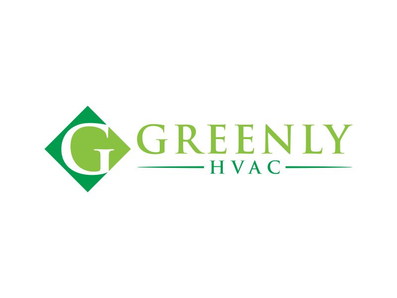 Greenly HVAC logo design by WhapsFord