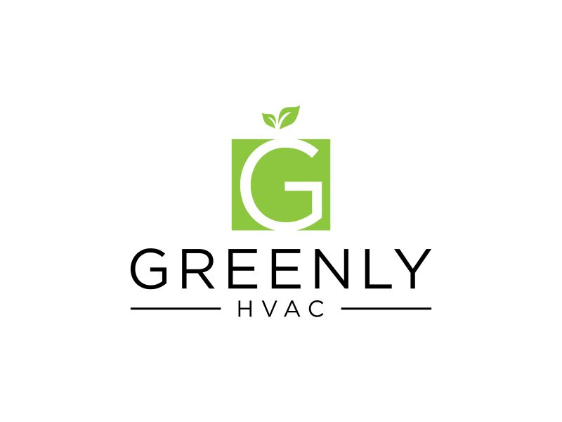 Greenly HVAC logo design by kozen