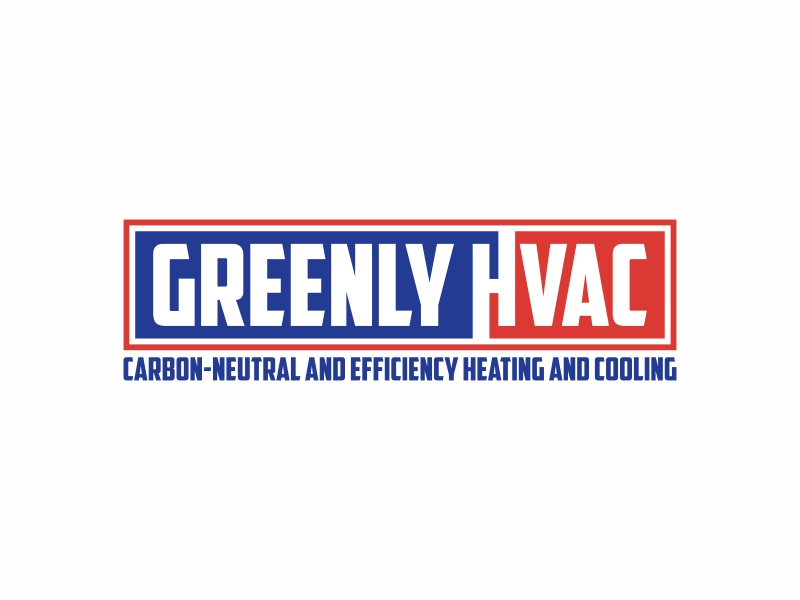 Greenly HVAC logo design by Kruger