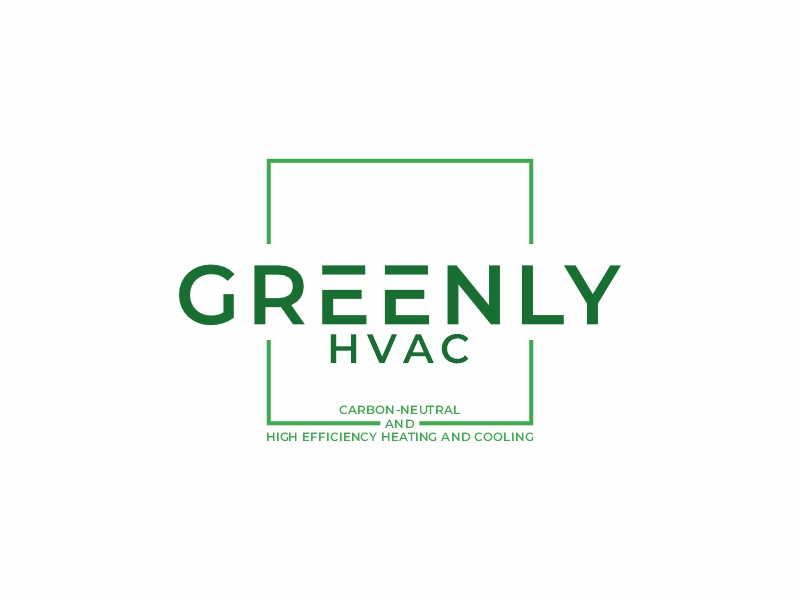 Greenly HVAC logo design by MariusCC