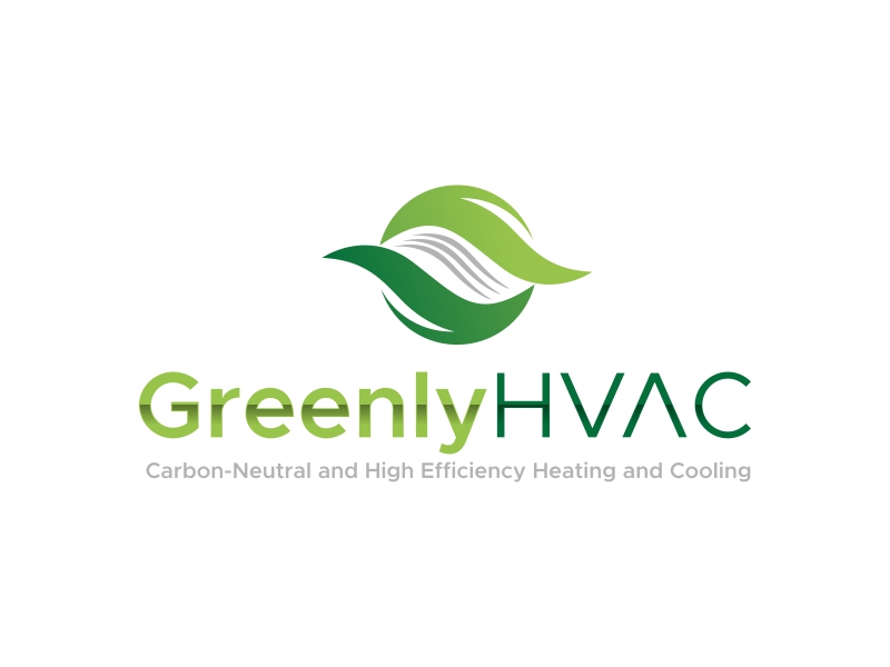 Greenly HVAC logo design by rizuki