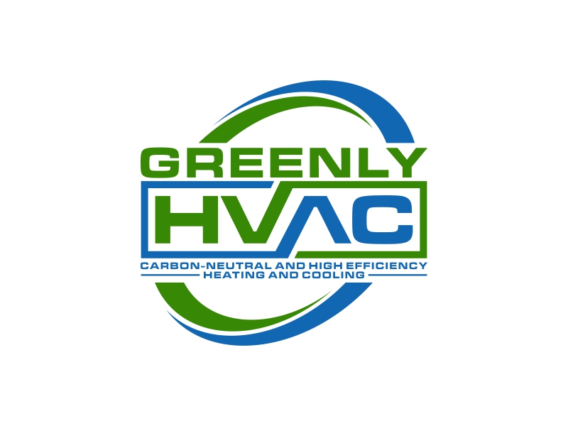 Greenly HVAC logo design by zeta