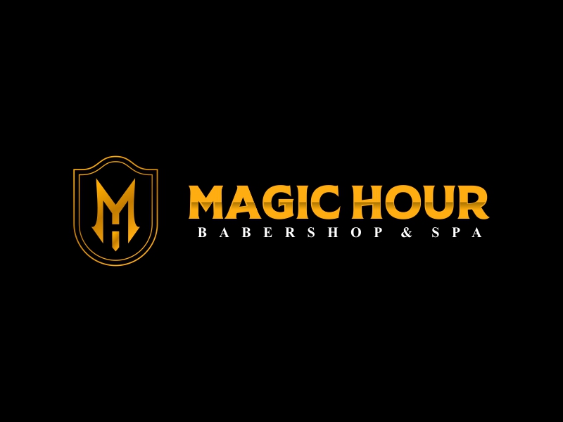Magic Hour Barbershop & Spa logo design by Mossac Layer