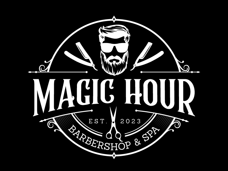 Magic Hour Barbershop & Spa logo design by jaize